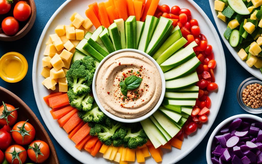 portion control with hummus